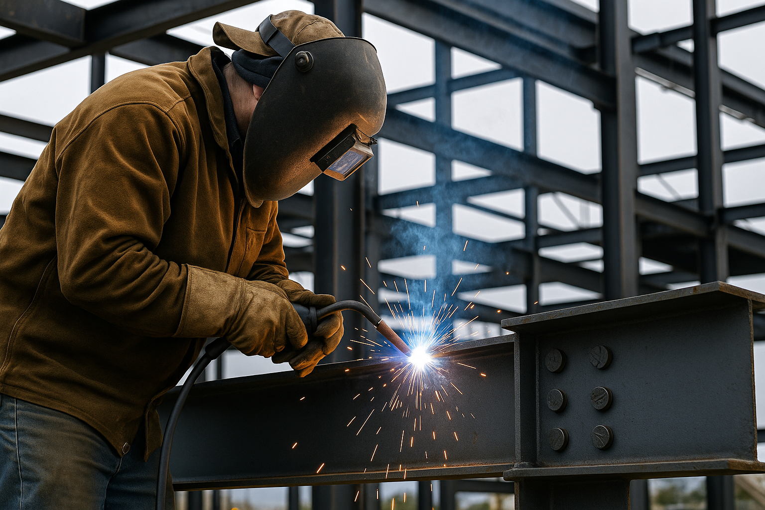 Stuctural welding at a Miami job site